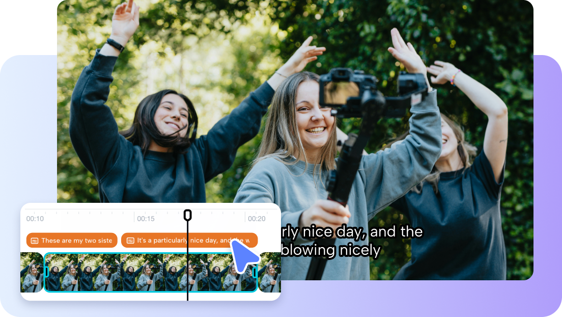 Real-time captioning for seamless edits